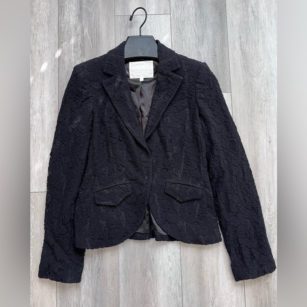 RACHEL Rachel Roy Black Lace Blazer NWOT